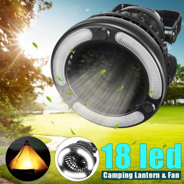 BreezeBright™ LED Camping Lantern with Fan