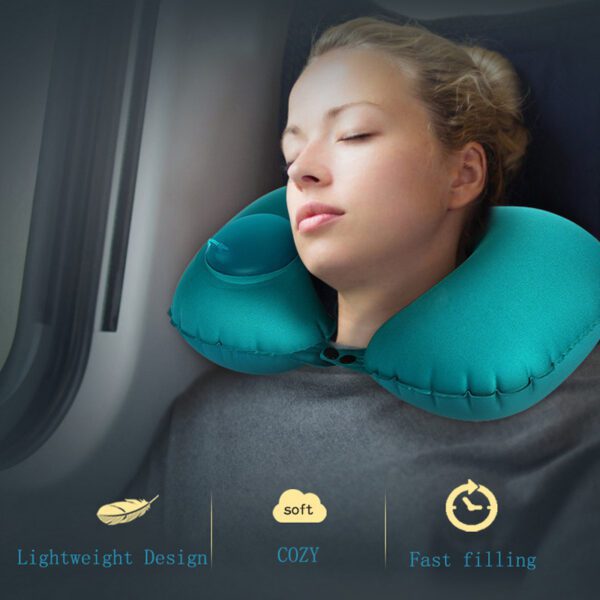 CloudCradle SkySnooze: The Inflatable Travel Pillow Reinvented
