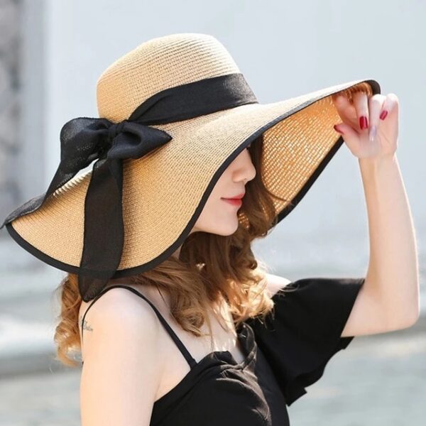 Sunshine Elegance - Floppy Straw Sun Hat