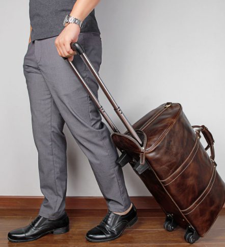 RoverRoll™ Luxe Leather Trolley Bag
