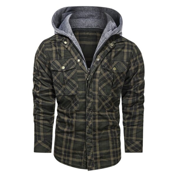 HighlandWarm™ Detachable Hood Plaid Jacket